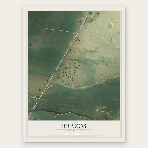 Brazos, New Mexico map print, the full design
