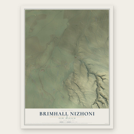 Brimhall Nizhoni, New Mexico map print, the full design