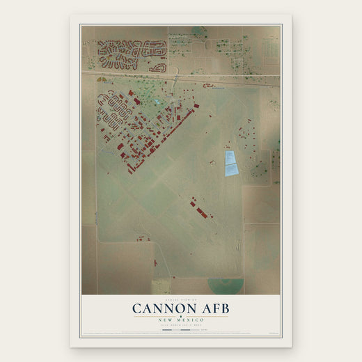 Cannon AFB, New Mexico map print, the full design