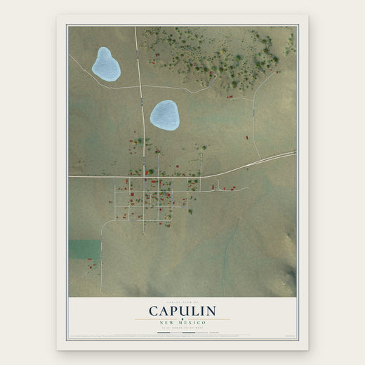 Capulin, New Mexico map print, the full design
