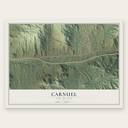 Carnuel, New Mexico map print, the full design