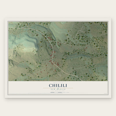 Chilili, New Mexico map print, the full design