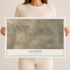 Map of Clayton, New Mexico, 12 x 18 inch unframed archival matte print