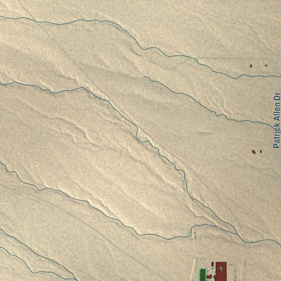 Second close-up of the map of Columbus, New Mexico print showing more streets and buildings