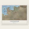 Conchas Dam, New Mexico map print, the full design