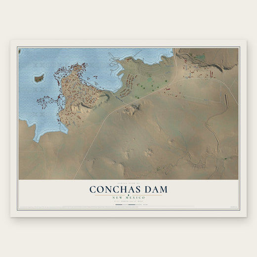 Conchas Dam, New Mexico map print, the full design