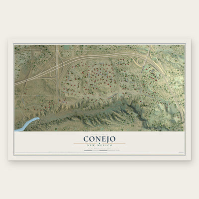 Conejo, New Mexico map print, the full design