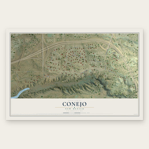 Conejo, New Mexico map print, the full design