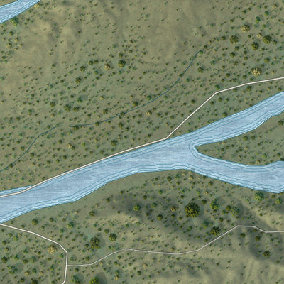 Close-up of the map of Cordova, New Mexico print showing street and building detail