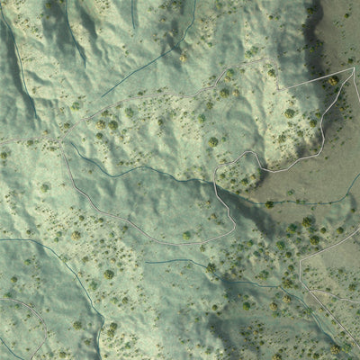 Close-up of the map of Cuba, New Mexico print showing street and building detail