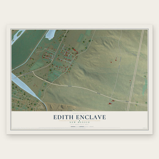 Edith Enclave, New Mexico map print, the full design