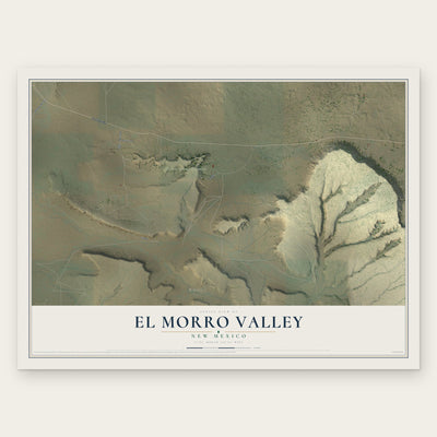 El Morro Valley, New Mexico map print, the full design