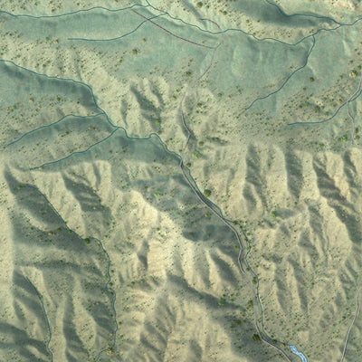 Close-up of the map of El Rito, New Mexico print showing street and building detail