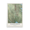 Map of Elephant Butte, New Mexico, 12 x 18 inch unframed archival matte print