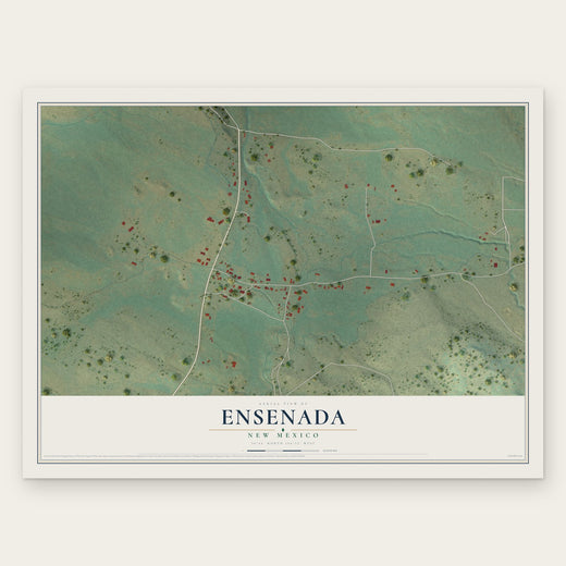 Ensenada, New Mexico map print, the full design