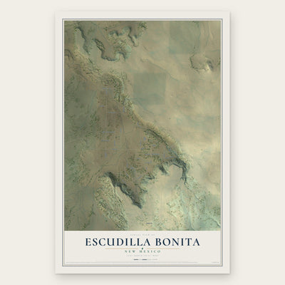 Escudilla Bonita, New Mexico map print, the full design