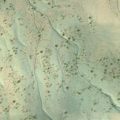 Close-up of the map of Escudilla Bonita, New Mexico print showing street and building detail
