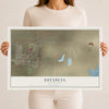 Map of Estancia, New Mexico, 12 x 18 inch unframed archival matte print