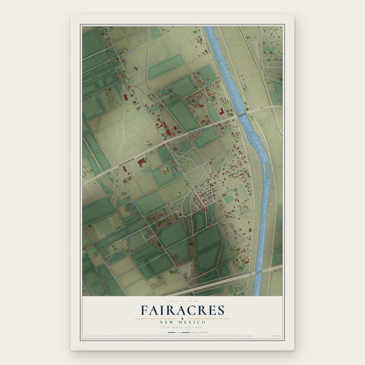 Fairacres, New Mexico map print, the full design