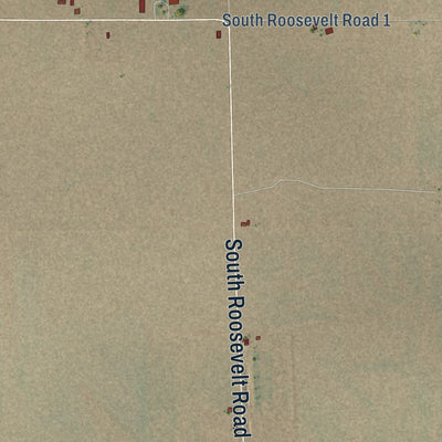 Second close-up of the map of Floyd, New Mexico print showing more streets and buildings