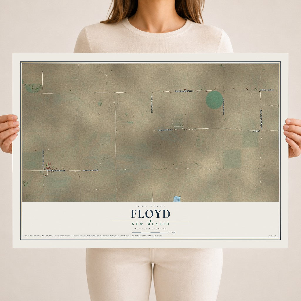 Map of Floyd, New Mexico, 18 x 24 inch unframed archival matte print