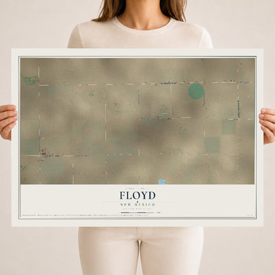 Map of Floyd, New Mexico, 18 x 24 inch unframed archival matte print