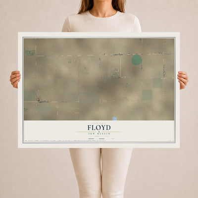 Map of Floyd, New Mexico, 24 x 36 inch unframed archival matte print