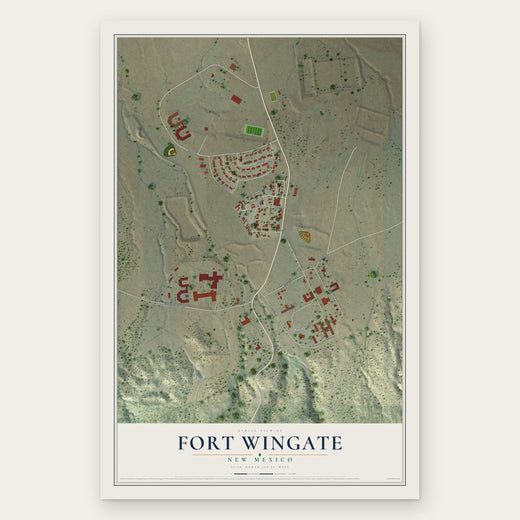 Fort Wingate, New Mexico map print, the full design