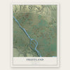 Fruitland, New Mexico map print, the full design