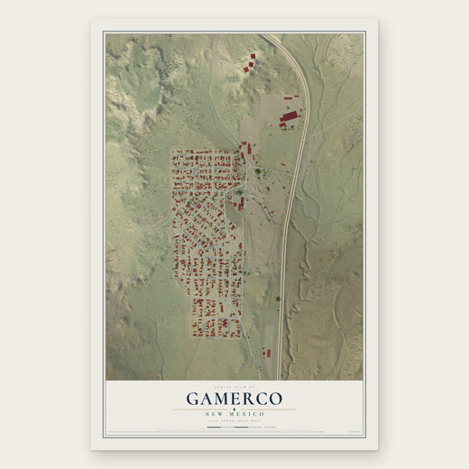 Gamerco, New Mexico map print, the full design