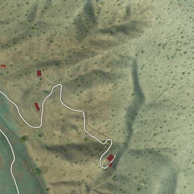 Close-up of the map of Gila Hot Springs, New Mexico print showing street and building detail