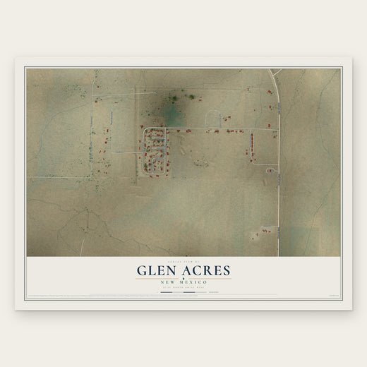 Glen Acres, New Mexico map print, the full design