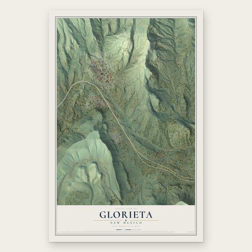 Glorieta, New Mexico map print, the full design