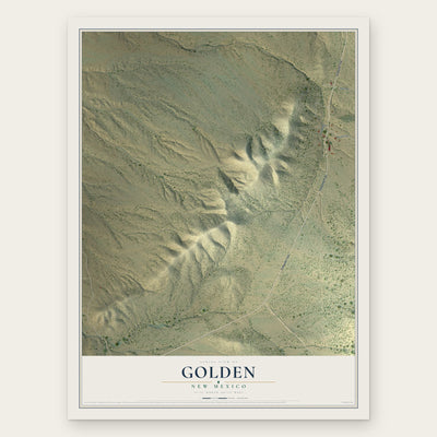 Golden, New Mexico map print, the full design