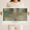 Map of Hagerman, New Mexico, 12 x 18 inch unframed archival matte print