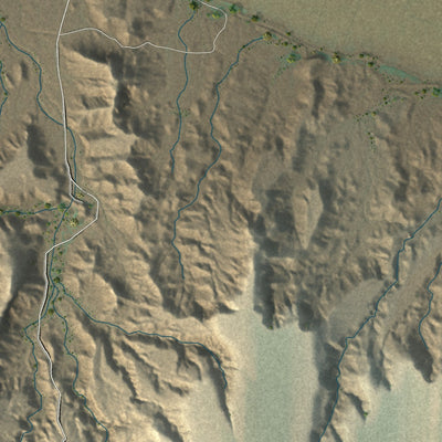 Close-up of the map of Hatch, New Mexico print showing street and building detail