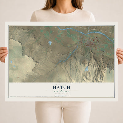 Map of Hatch, New Mexico, 18 x 24 inch unframed archival matte print