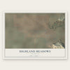 Highland Meadows, New Mexico map print, the full design