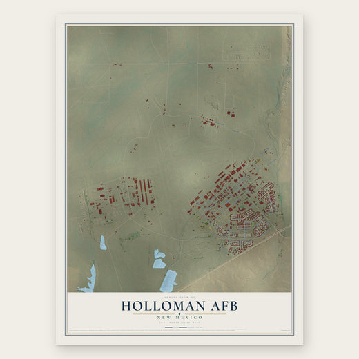 Holloman AFB, New Mexico map print, the full design
