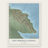 Hot Springs Landing, New Mexico map print, the full design