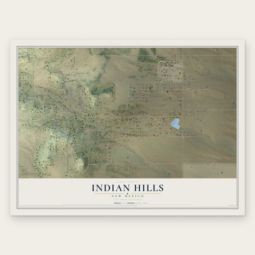 Indian Hills, New Mexico map print, the full design