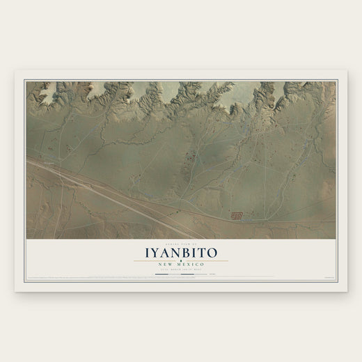 Iyanbito, New Mexico map print, the full design