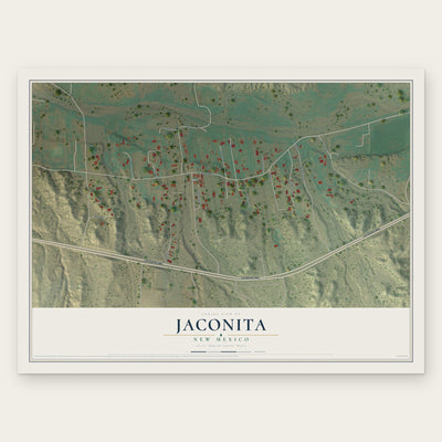 Jaconita, New Mexico map print, the full design