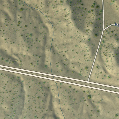 Close-up of the map of Jaconita, New Mexico print showing street and building detail
