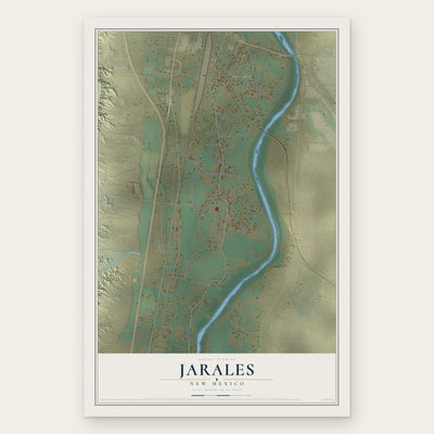 Jarales, New Mexico map print, the full design