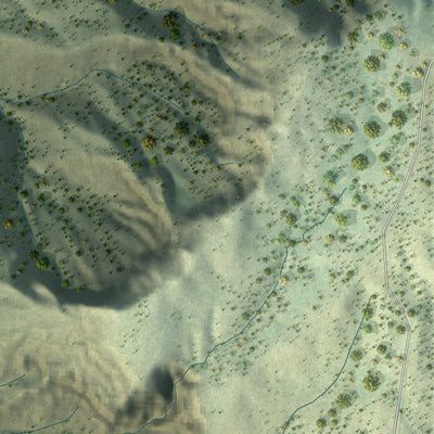 Second close-up of the map of Jemez Springs, New Mexico print showing more streets and buildings