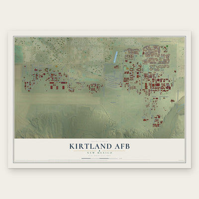 Kirtland AFB, New Mexico map print, the full design