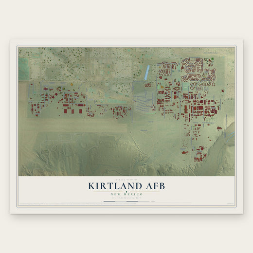 Kirtland AFB, New Mexico map print, the full design