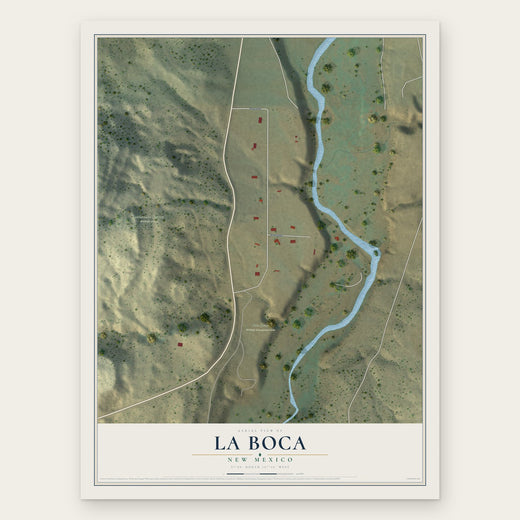 La Boca, New Mexico map print, the full design