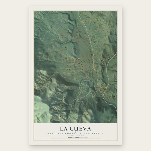 La Cueva, Sandoval County, New Mexico map print, the full design